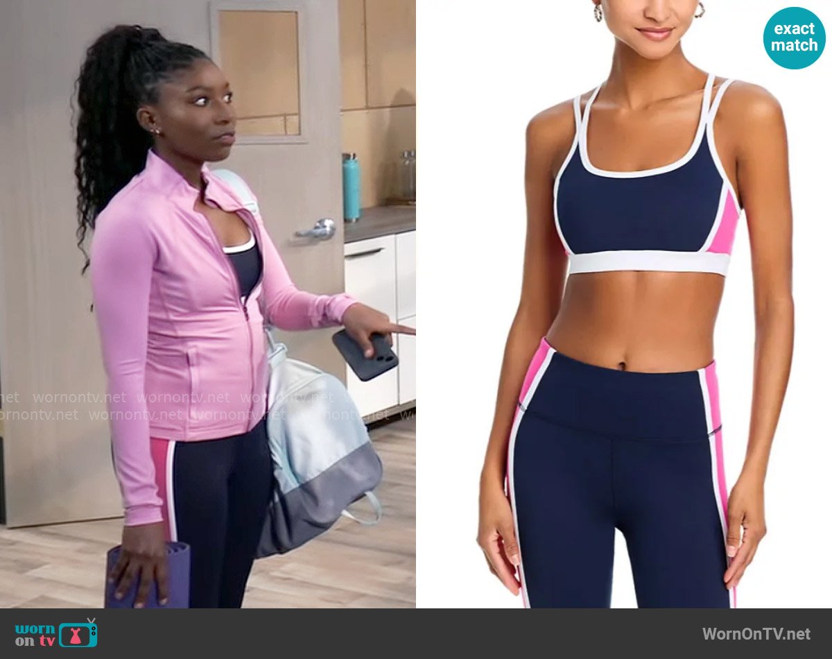 Trina’s pink sports bra on General Hospital