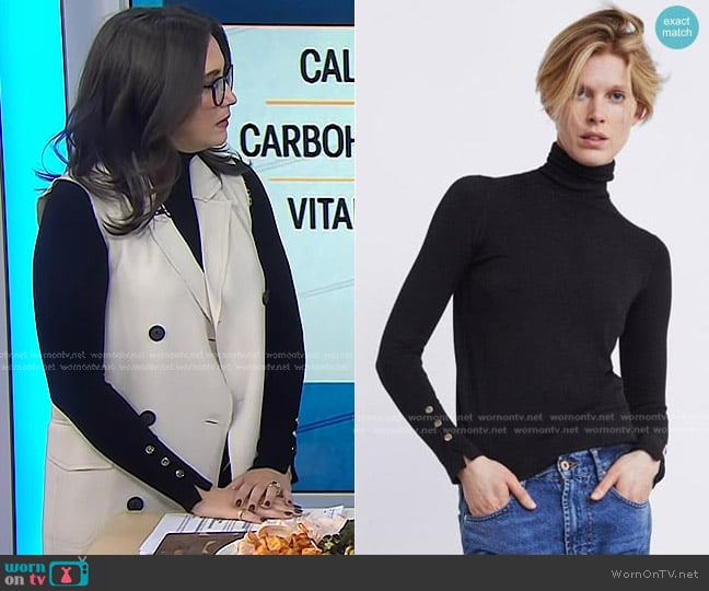 Zara Basic Turtleneck Sweater worn by Savannah Sellers on Today