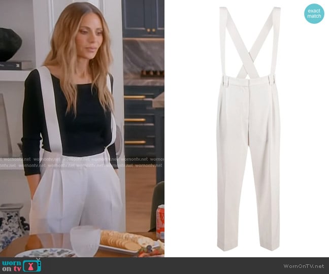 Brunello Cucinelli Suspender Tailored Trousers worn by Dorit Kemsley on The Real Housewives of Beverly Hills