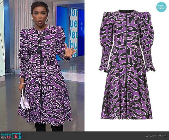 Busayo Collective Zip Front Midi Dress worn by Zinhle Essamuah on NBC News Daily