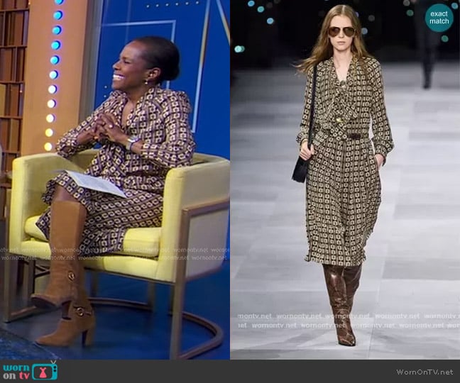 Celine Spring 2020 Collection worn by Deborah Roberts on Good Morning America