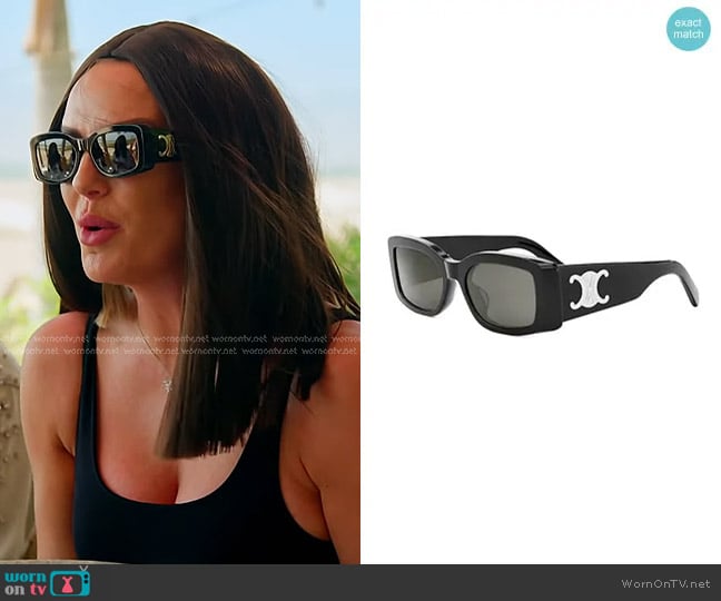 Celine Triomphe Square Sunglasses worn by Whitney Rose on The Real Housewives of Salt Lake City