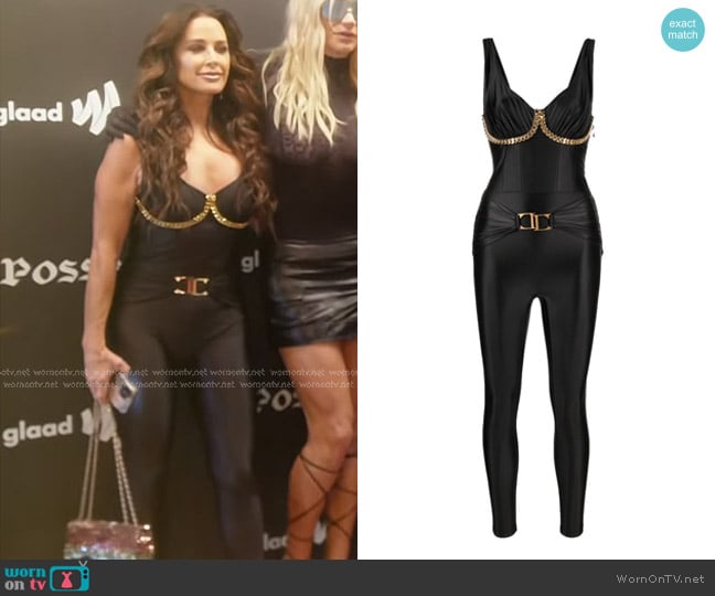 Elisabetta Franchi Chain-link Bustier Jumpsuit worn by Kyle Richards on The Real Housewives of Beverly Hills