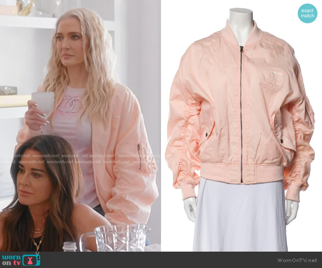 Fiorucci Bomber Jacket worn by Erika Jayne on The Real Housewives of Beverly Hills