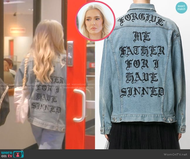 Adaptation Forgive Me Jacket worn by Erika Jayne on The Real Housewives of Beverly Hills