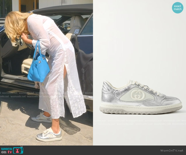 Gucci MAC80 Lace-up Sneakers worn by Sutton Stracke on The Real Housewives of Beverly Hills