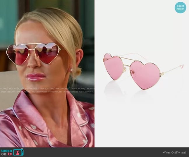 Gucci Heart Sunglasses worn by Whitney Rose on The Real Housewives of Salt Lake City