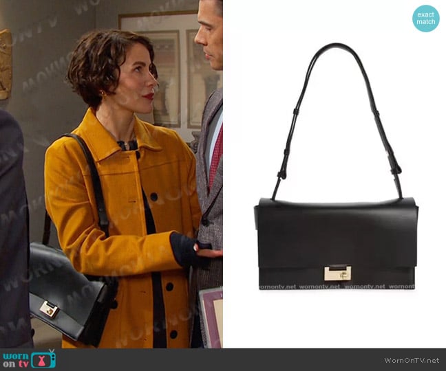 All Saints Huasteca Leather Shoulder Bag worn by Sarah Horton (Linsey Godfrey) on Days of our Lives