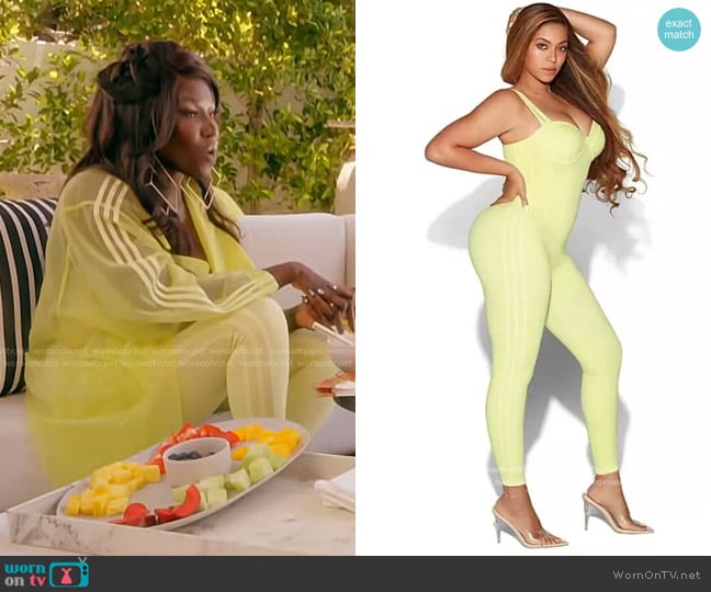 Adidas x Ivy Park Knit Catsuit worn by Bozoma Saint John on The Real Housewives of Beverly Hills