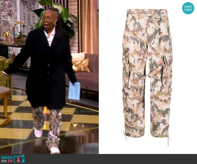 Isabel Marant  Elyo Camo Cargo Pants worn by Whoopi Goldberg on The View