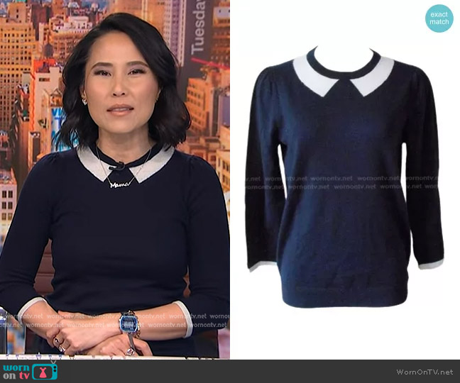 J. Crew Tippi Sweaters worn by Vicky Nguyen on NBC News Daily