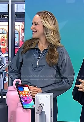 Jacqueline Andriako’s grey half-zip jacket on Today