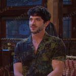 Javi’s green abstract print shirt on Days of our Lives