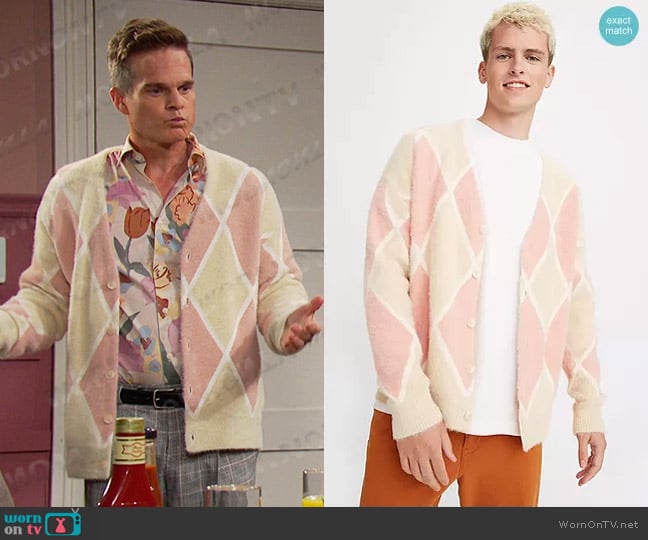 Levi's Coit Boxy Cardigan worn by Leo Stark (Greg Rikaart) on Days of our Lives