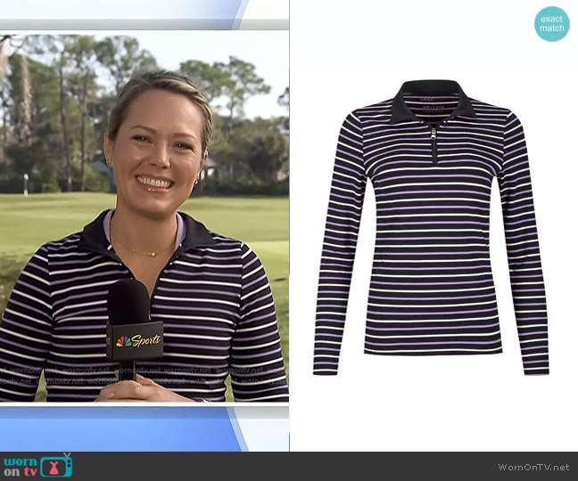 Lohla Sport The Julianna Stripe Top worn by Dylan Dreyer on Today