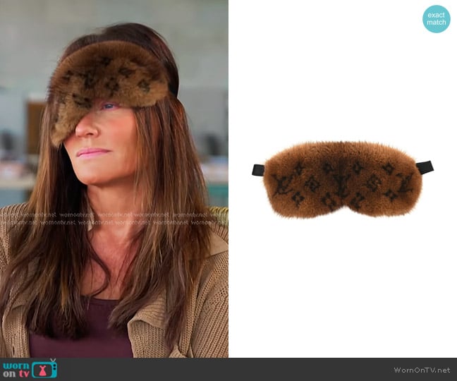 Louis Vuitton Monogram Mink Fur Sleep Mask worn by Meredith Marks on The Real Housewives of Salt Lake City