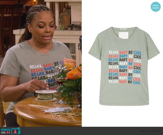 Mother The Sinful Short Sleeve T-shirt worn by Regina Upshaw (Kim Fields) on The Upshaws