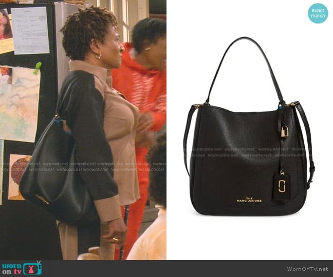 Marc Jacobs The Director Hobo Leather Handbag worn by Lucretia Turner (Wanda Sykes) on The Upshaws