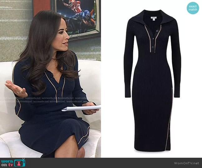 Reiss Michelle Contrast Trim Ribbed Sweater Dress worn by Kaylee Hartung on Today