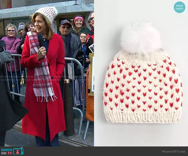 Modcloth Heart and Soul Fair Isle Pom-Pom Hat worn by Hoda Kotb on Today