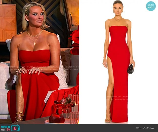 Monot Tube Slit Gown worn by Whitney Rose on The Real Housewives of Salt Lake City