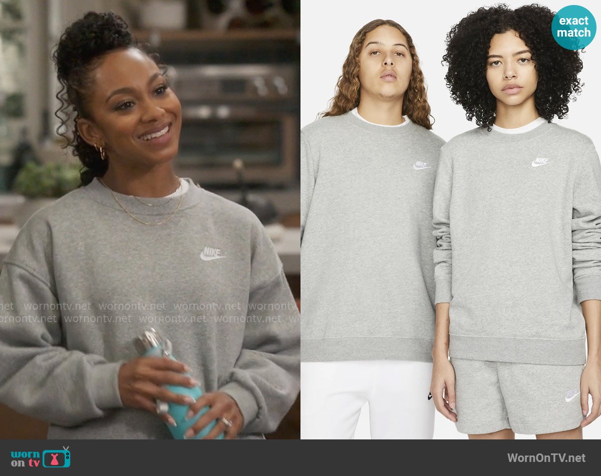 Nike Crew-Neck Sweatshirt worn by Nina (Tetona Jackson) on Poppas House