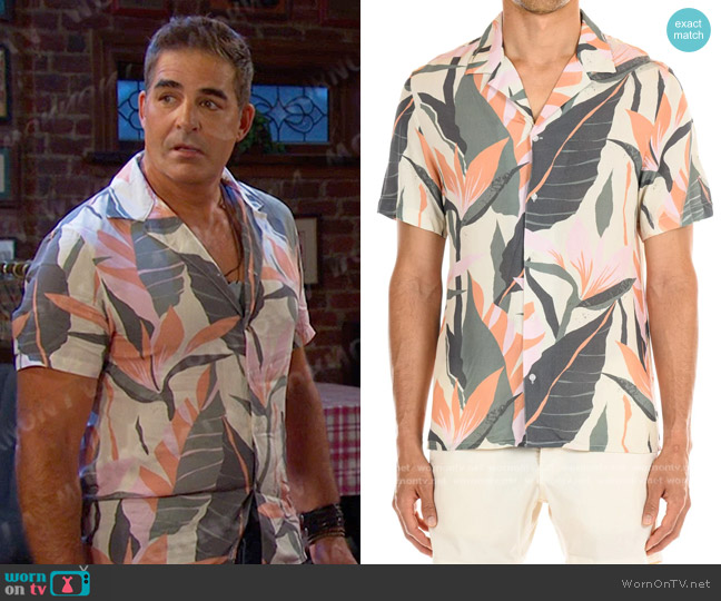 Original Paperbacks Rio Rayon Short Sleeve Shirt worn by Rafe Hernandez (Galen Gering) on Days of our Lives