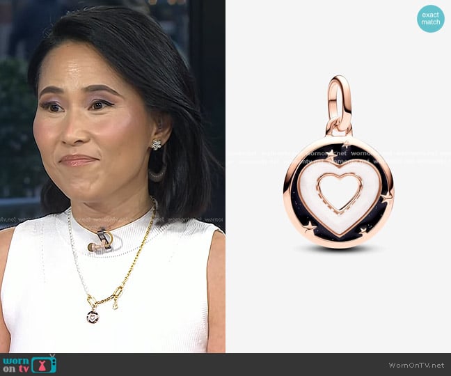 Pandora ME Hearts Medallion Charm worn by Vicky Nguyen on Today