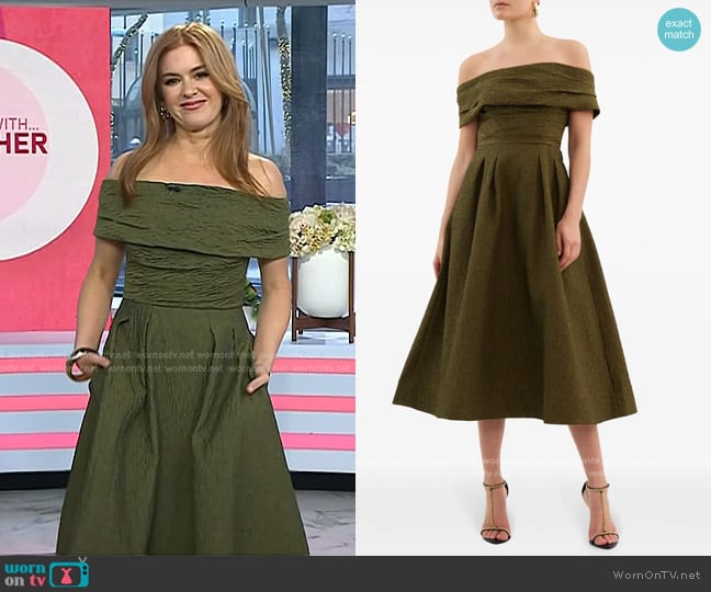 Rebecca Vallance Adalyn Midi Dress worn by Isla Fisher on Today