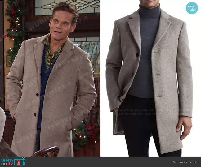 Reiss Gable Wool-Blend Coat worn by Leo Stark (Greg Rikaart) on Days of our Lives