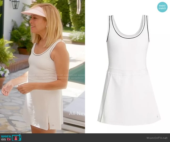 Sutton’s white tennis dress on RHOBH