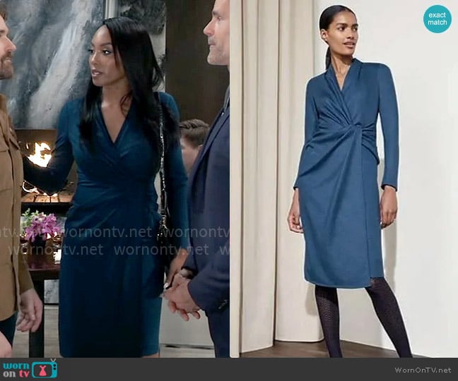 The Fold London Greenwich Dress worn by Jordan Ashford (Tanisha Mariko Harper) on General Hospital