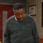 Abe’s green striped sweater on Days of our Lives