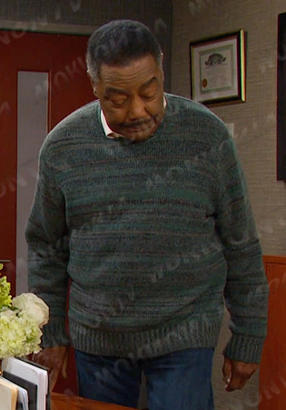 Abe’s green striped sweater on Days of our Lives