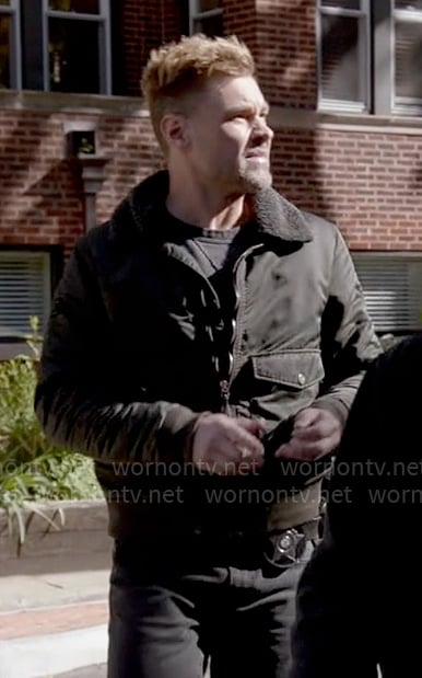 Adam's fleece collar jacket on Chicago PD