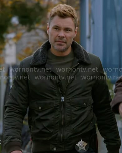 Adam's fleece collar jacket on Chicago PD