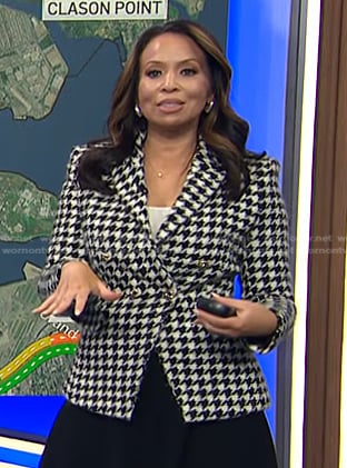 Adelle's houndstooth blazer on Today