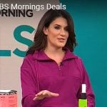 Adriane Kiss’s magenta zip sweatshirt on CBS Mornings