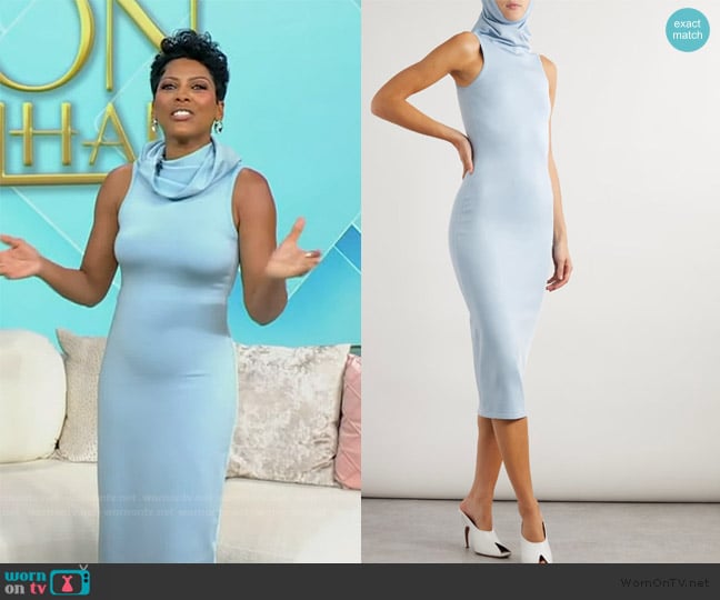 Alaia Hooded stretch-knit dress worn by Tamron Hall on Tamron Hall Show