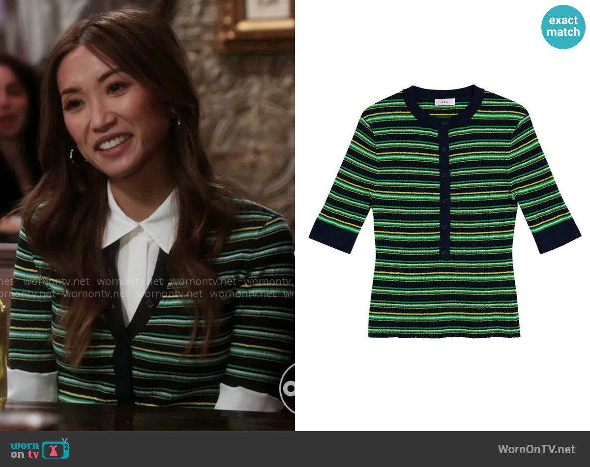 A.L.C. Fisher Top worn by Caitlyn (Brenda Song) on Shifting Gears