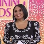 Alejandra’s black floral knit dress on Today