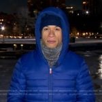 Alex Perez’s blue down jacket on Good Morning America