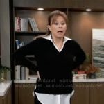 Alexis’s black layered sweater on General Hospital