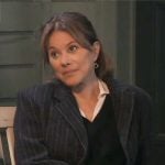 Alexis’s pinstripe coat on General Hospital