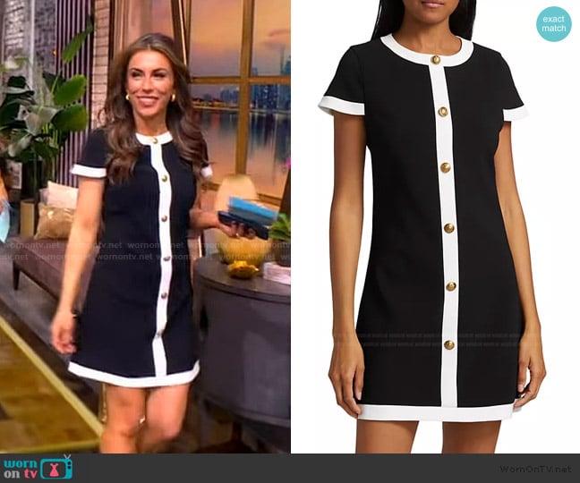 Alice + Olivia Coley Button Mini Shift Dress worn by Alyssa Farah Griffin on The View