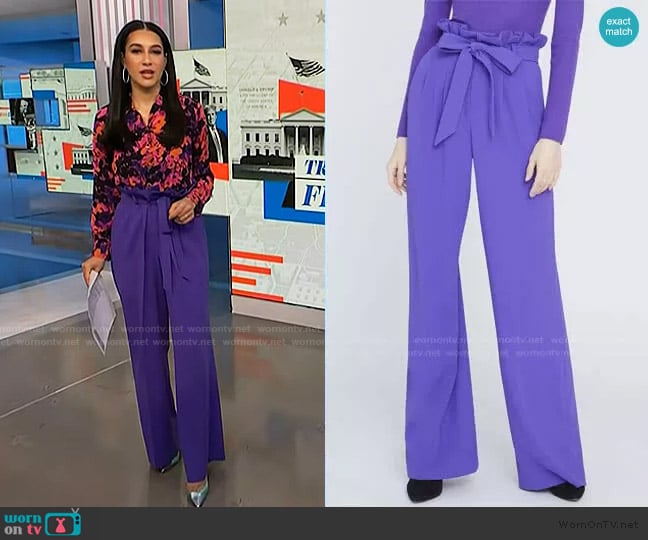 Alice + Olivia Farrel Pants worn by Morgan Radford on NBC News Daily