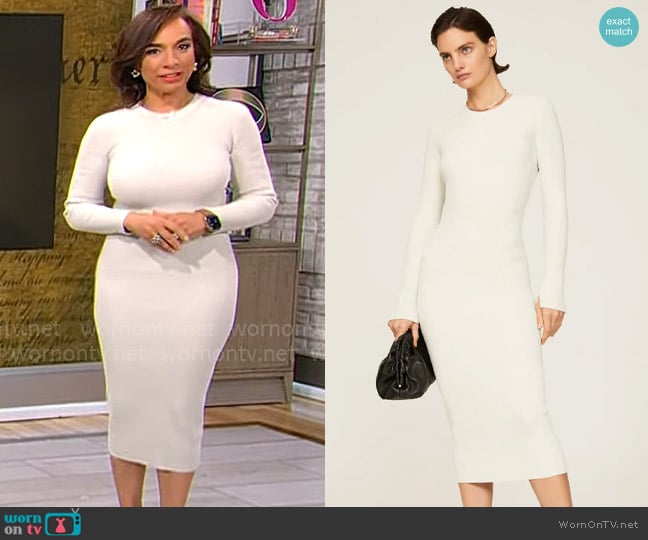 All Saints Loleatta Dress worn by Michelle Miller on CBS Mornings