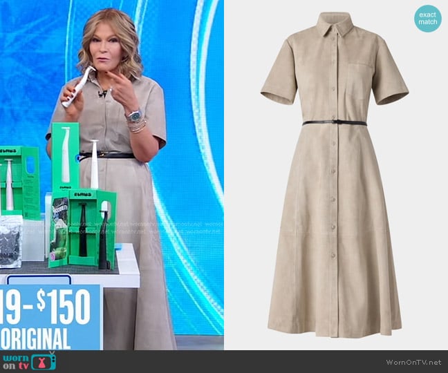 Wornontv: Troy’s Grey Suede Shirtdress On Good Morning America 