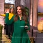 Alyssa’s green asymmetric mini shirtdress on The View