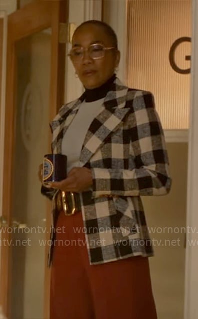 Amanda's checked blazer on Will Trent